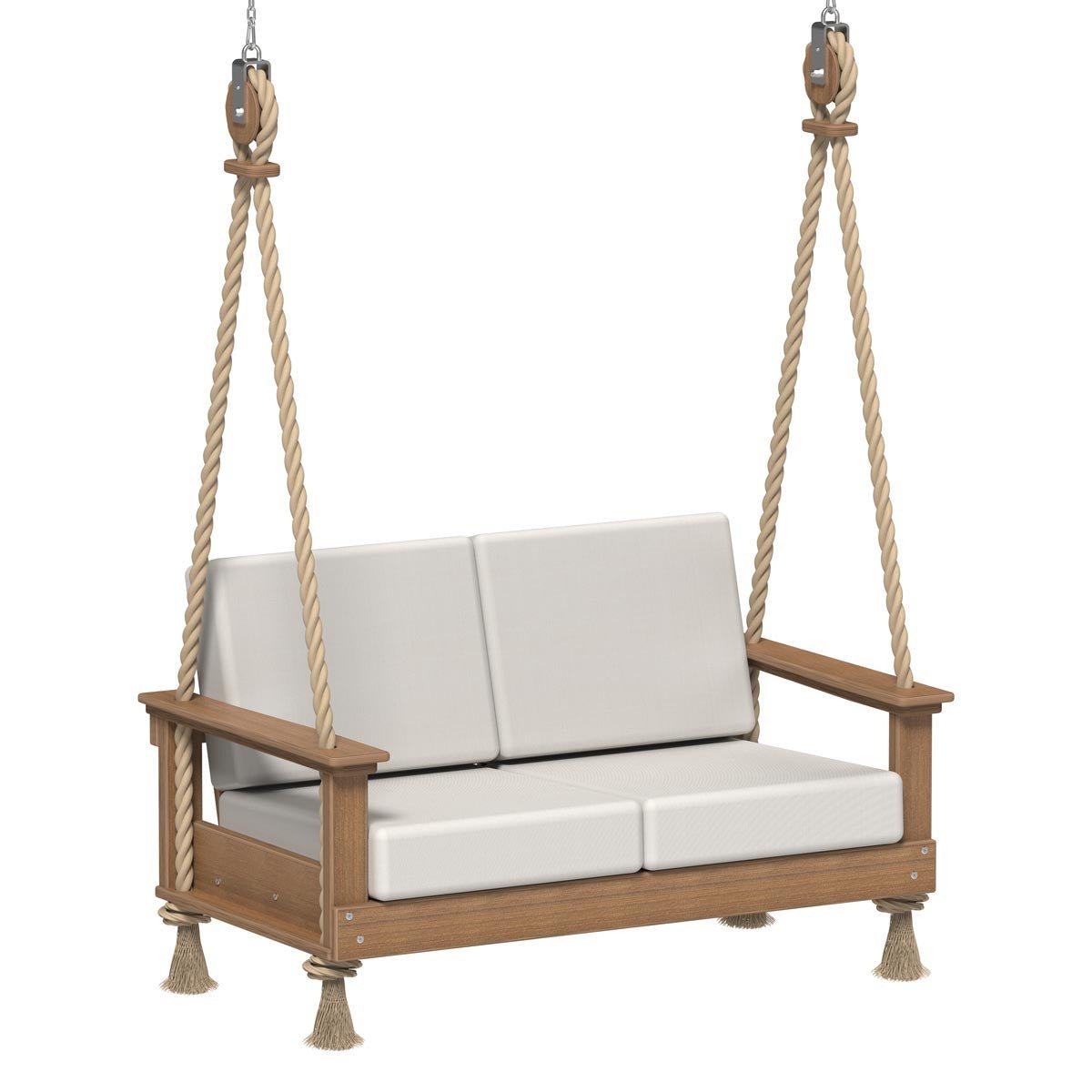 The Lanai Porch Swing - Deep Seating Loveseat antique-mahogany Canvas