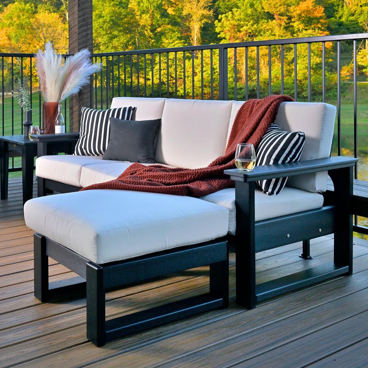 The Lanai Sofa - Deep Seating Outdoor Couch antique-mahogany Canvas
