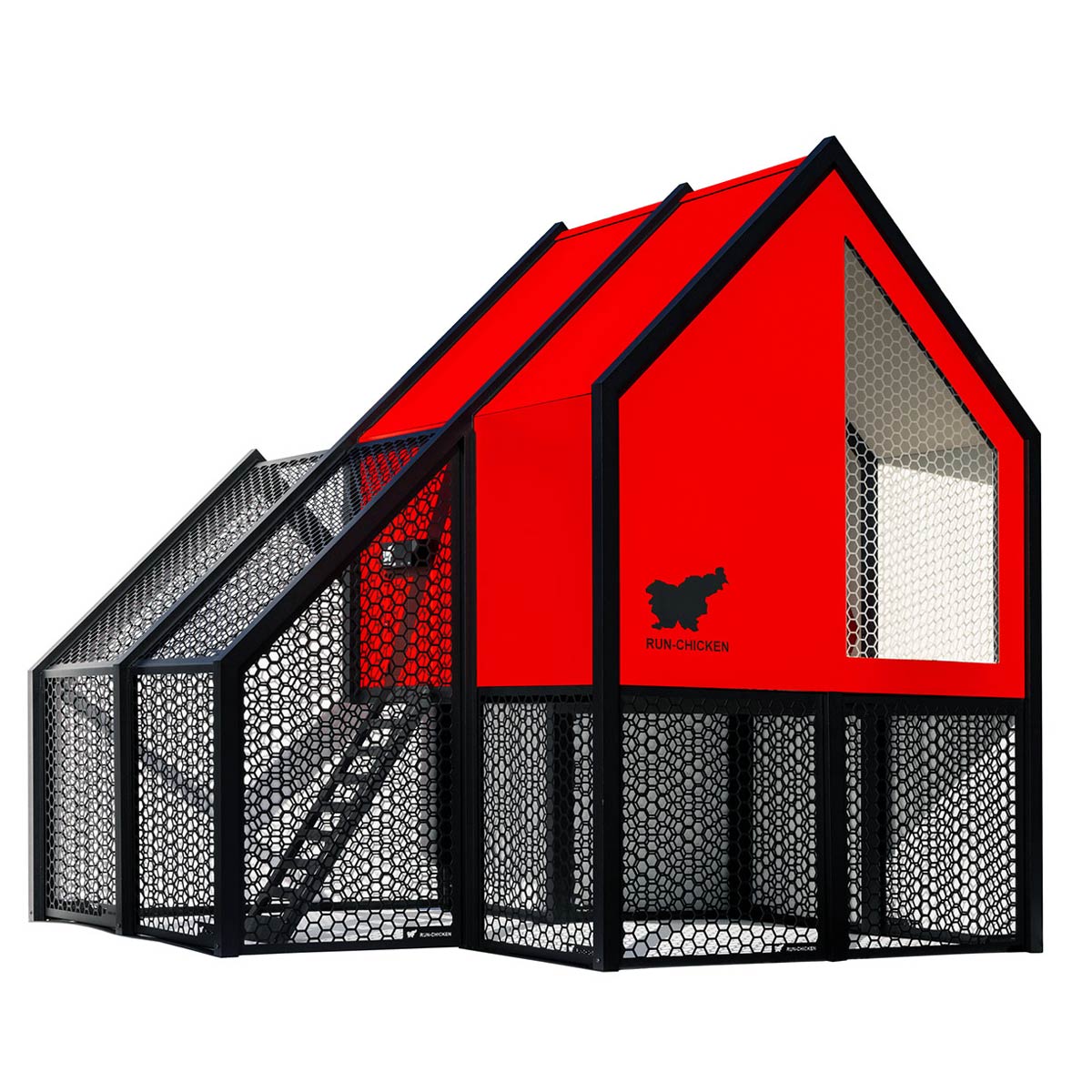 The Villa - A Smart, Insulated, Modular Chicken Coop red