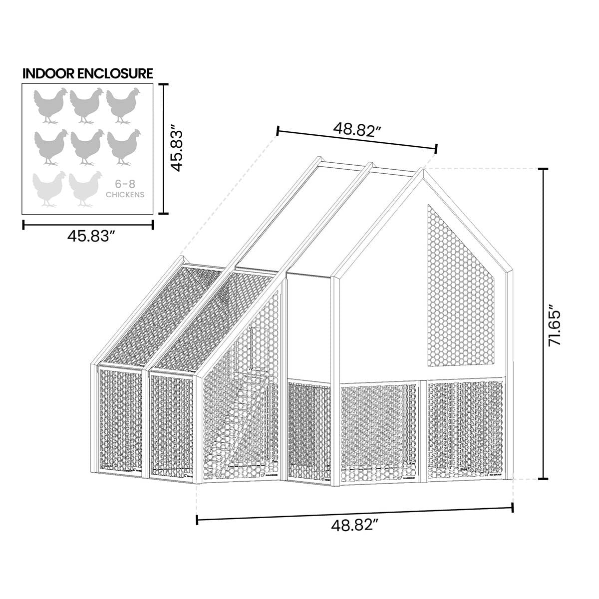 The Villa - A Smart, Insulated, Modular Chicken Coop red