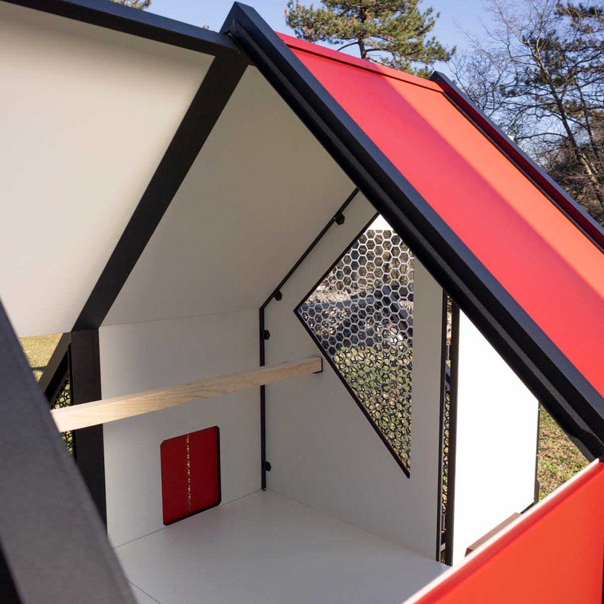 The Villa - A Smart, Insulated, Modular Chicken Coop red