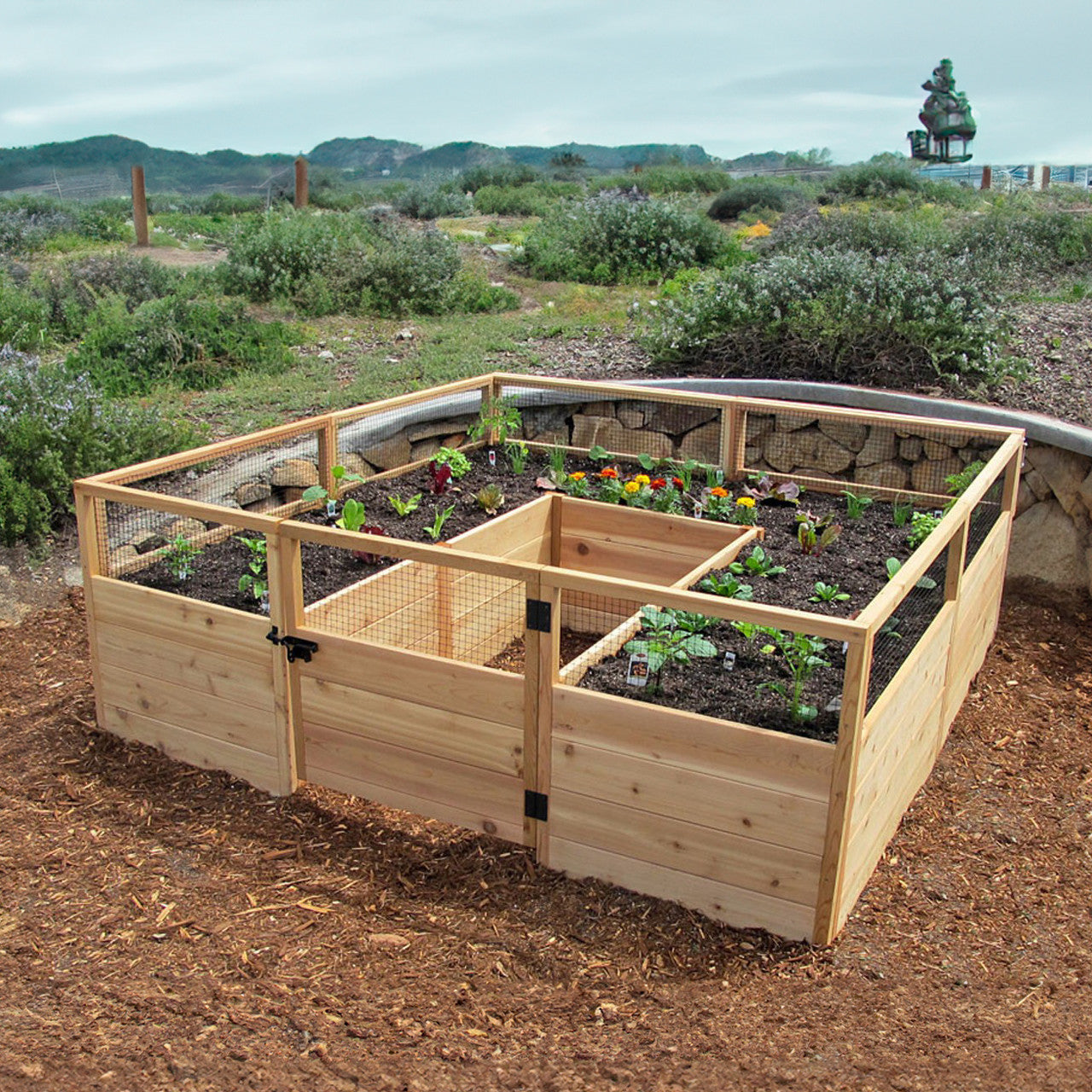 Cedar Complete Raised Garden Bed Kit - 8' x 8' x 20"