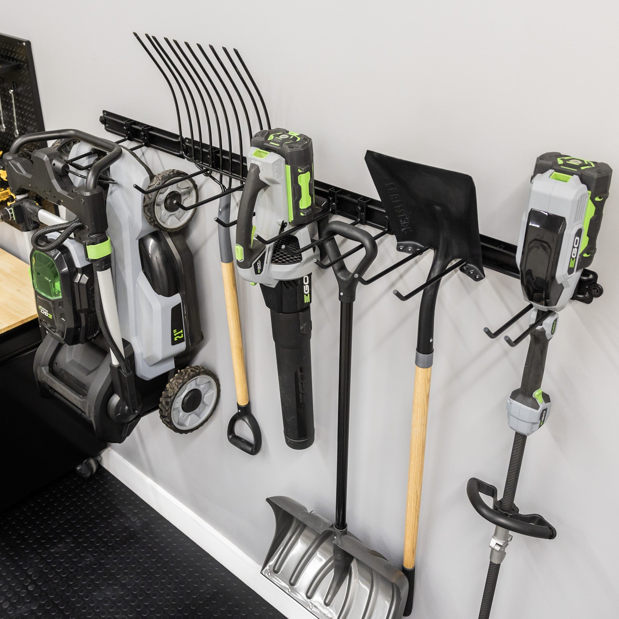 Multi-Use Adjustable Wall Track - 64" Long Tool Organizer