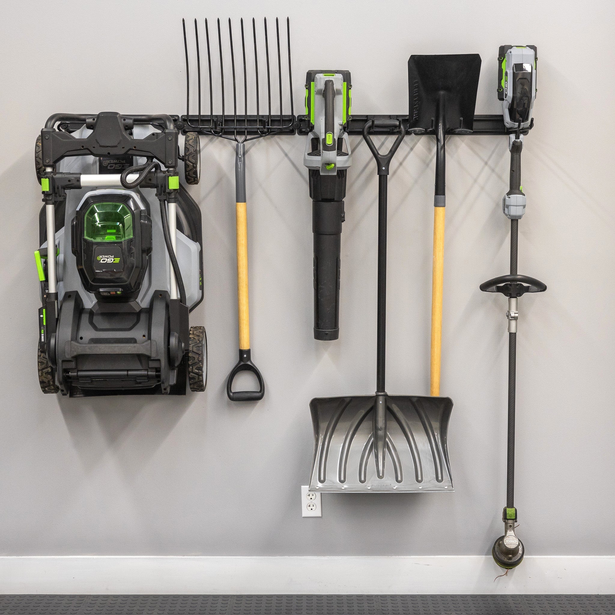 Multi-Use Adjustable Wall Track - 64" Long Tool Organizer