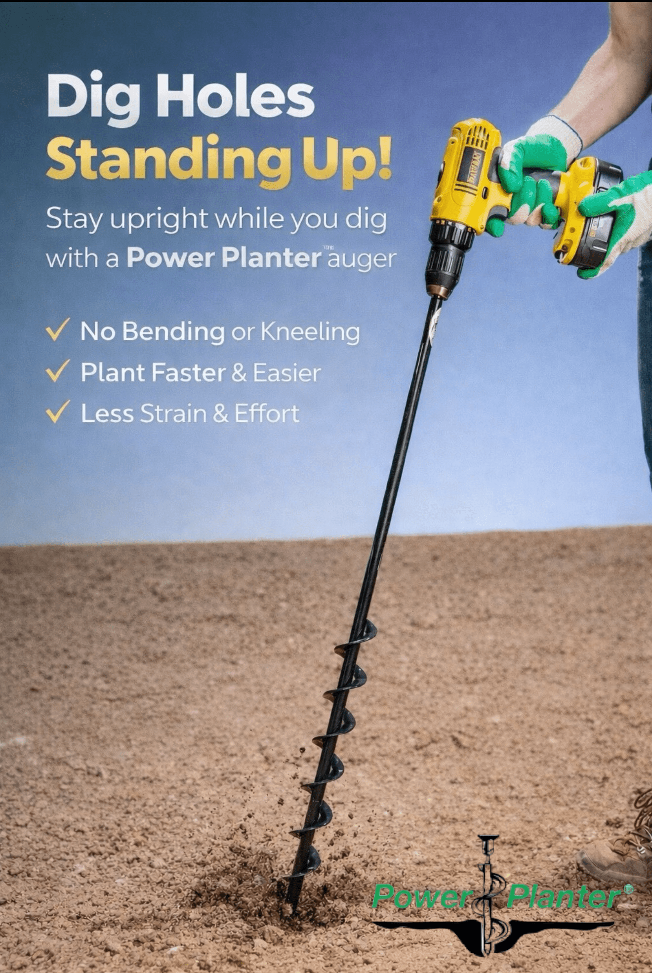 Tree Planting & Landscaping Auger - 2" x 24"-54" Heavy Duty - Clay, Rocky, or Professional Use 24"