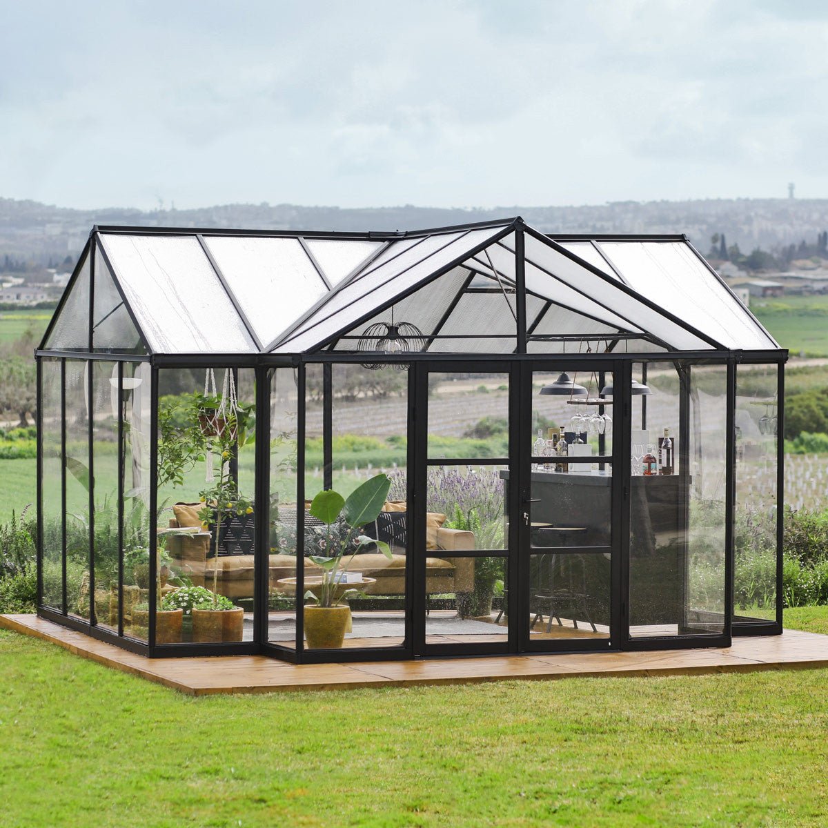 Triomphe Chalet 12' x 15' Greenhouse option3