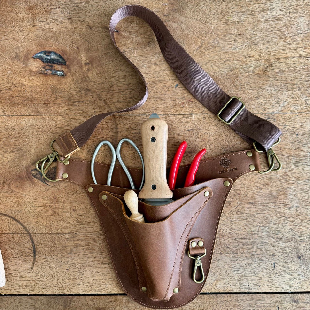Ultimate Leather Garden Tool Belt & Holder