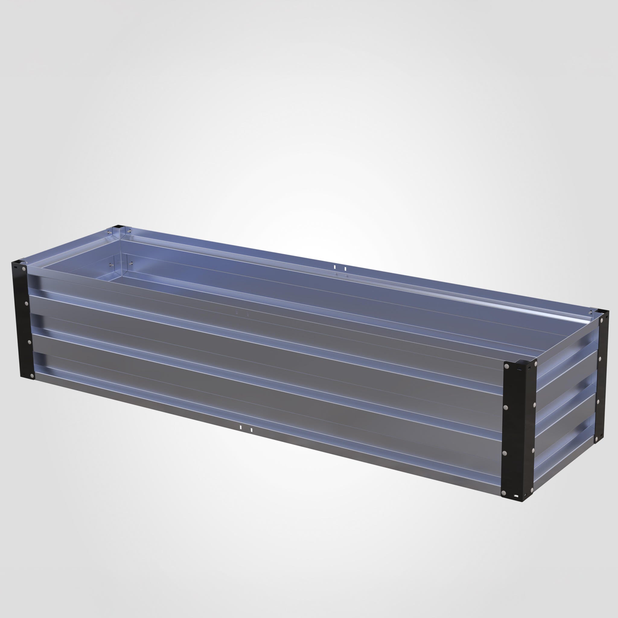 2' x 7' Galvanized Steel Raised Garden Bed Kit