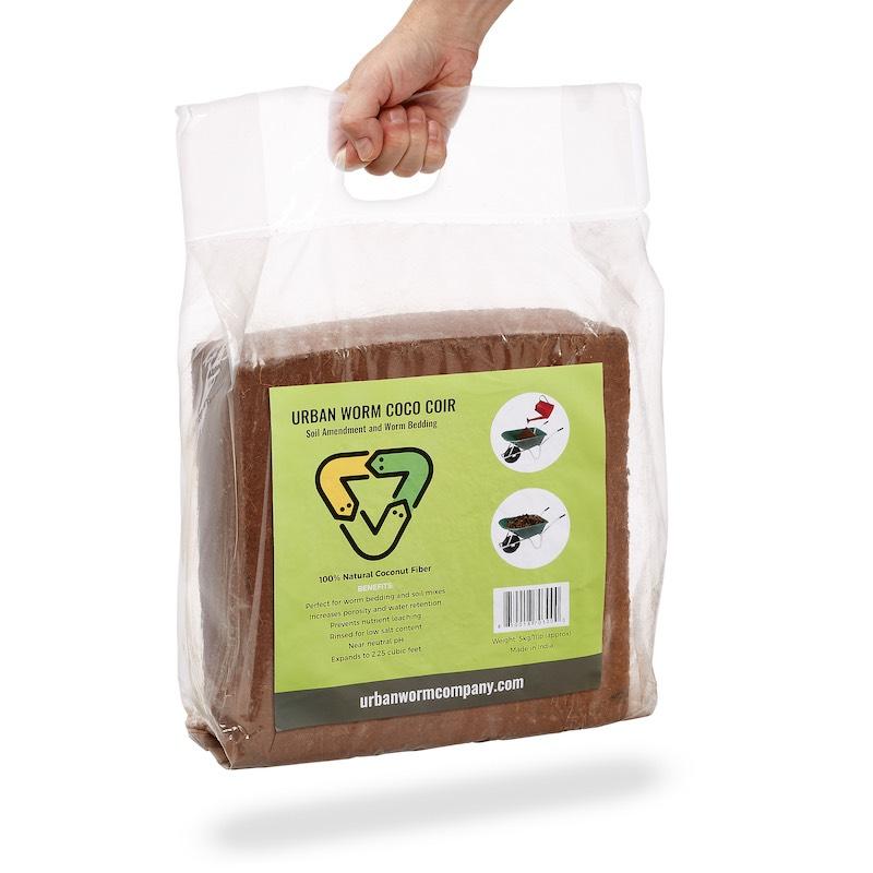 Urban Worm Coco Coir - Compressed Coconut Fiber Block Single