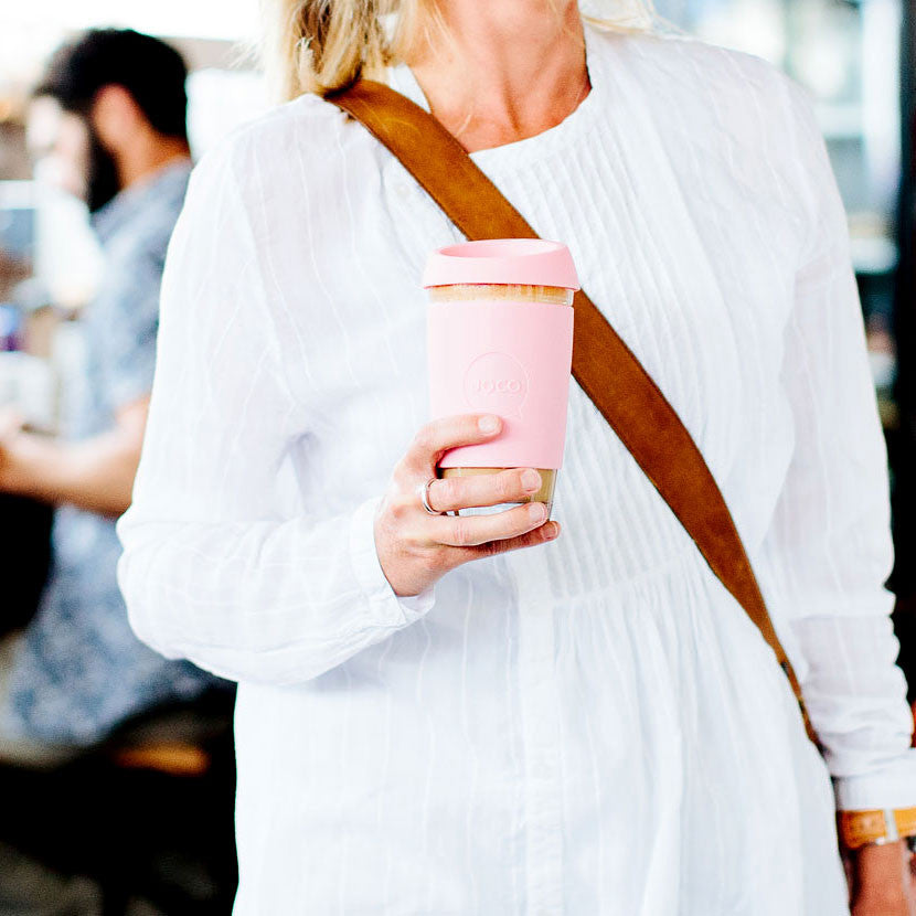 Reusable Glass Coffee Cup 16oz