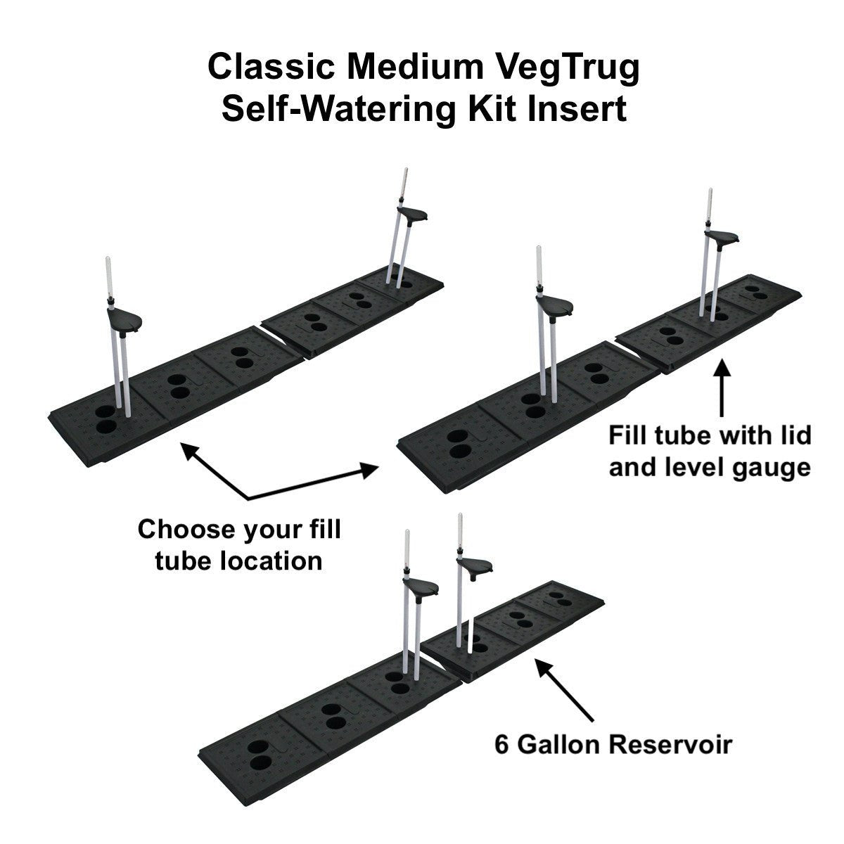 VegTrug Planter Self-Watering Kits Small (3 Gallon Reservoir) Classic
