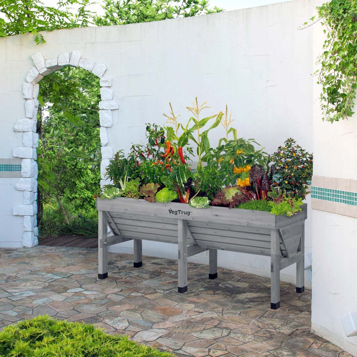 VegTrug Raised Garden Planter - Grey Medium