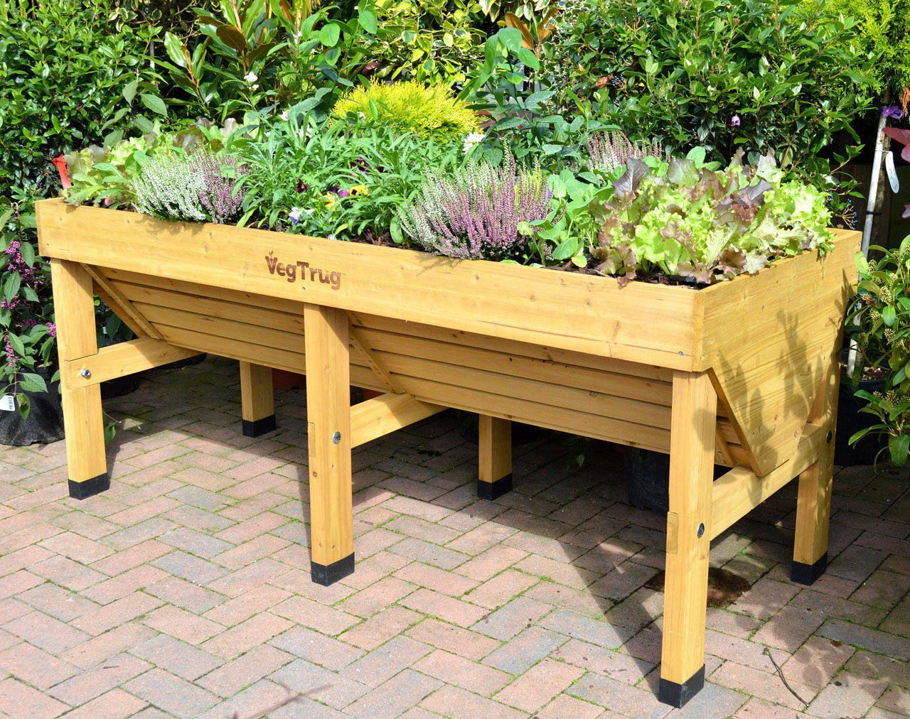 VegTrug Raised Garden Planter - Natural Wood Medium