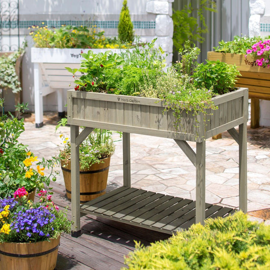 VegTrug Raised Herb Garden Planter - Grey