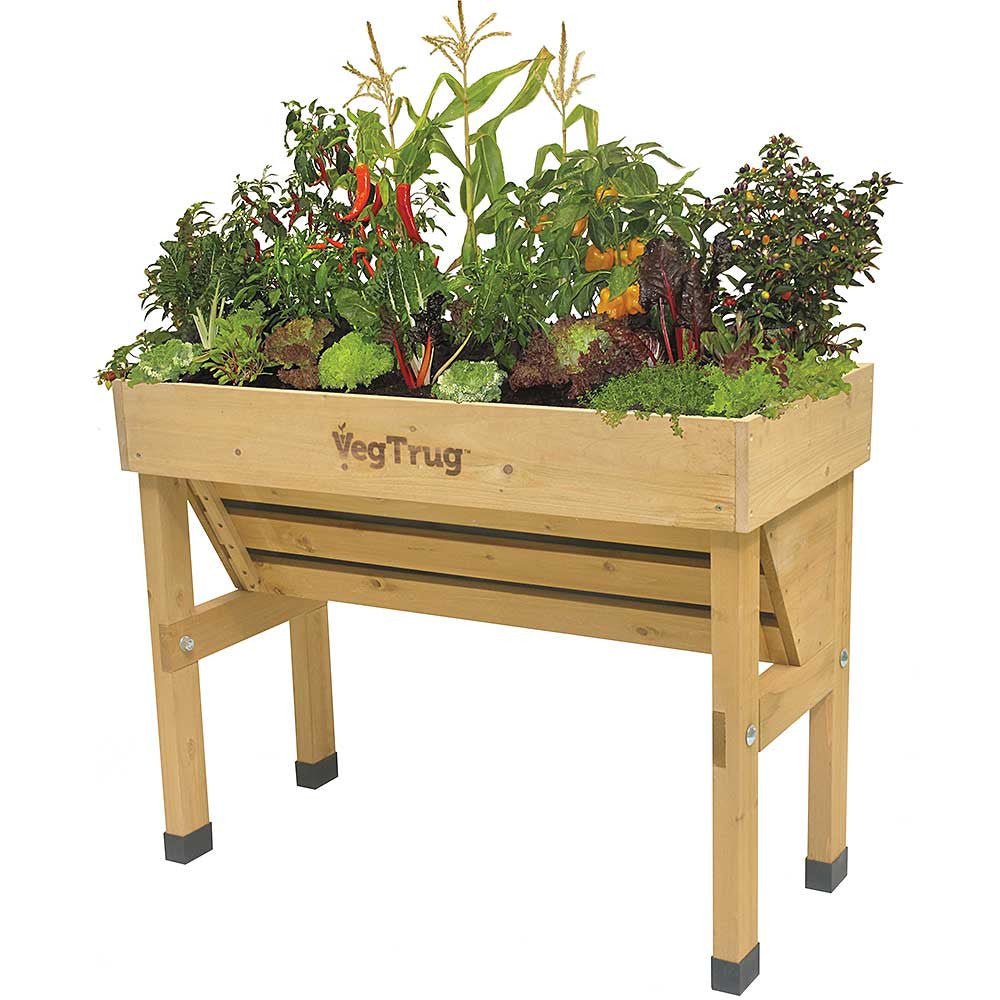 VegTrug Wallhugger Raised Garden Planter - Natural Wood Small