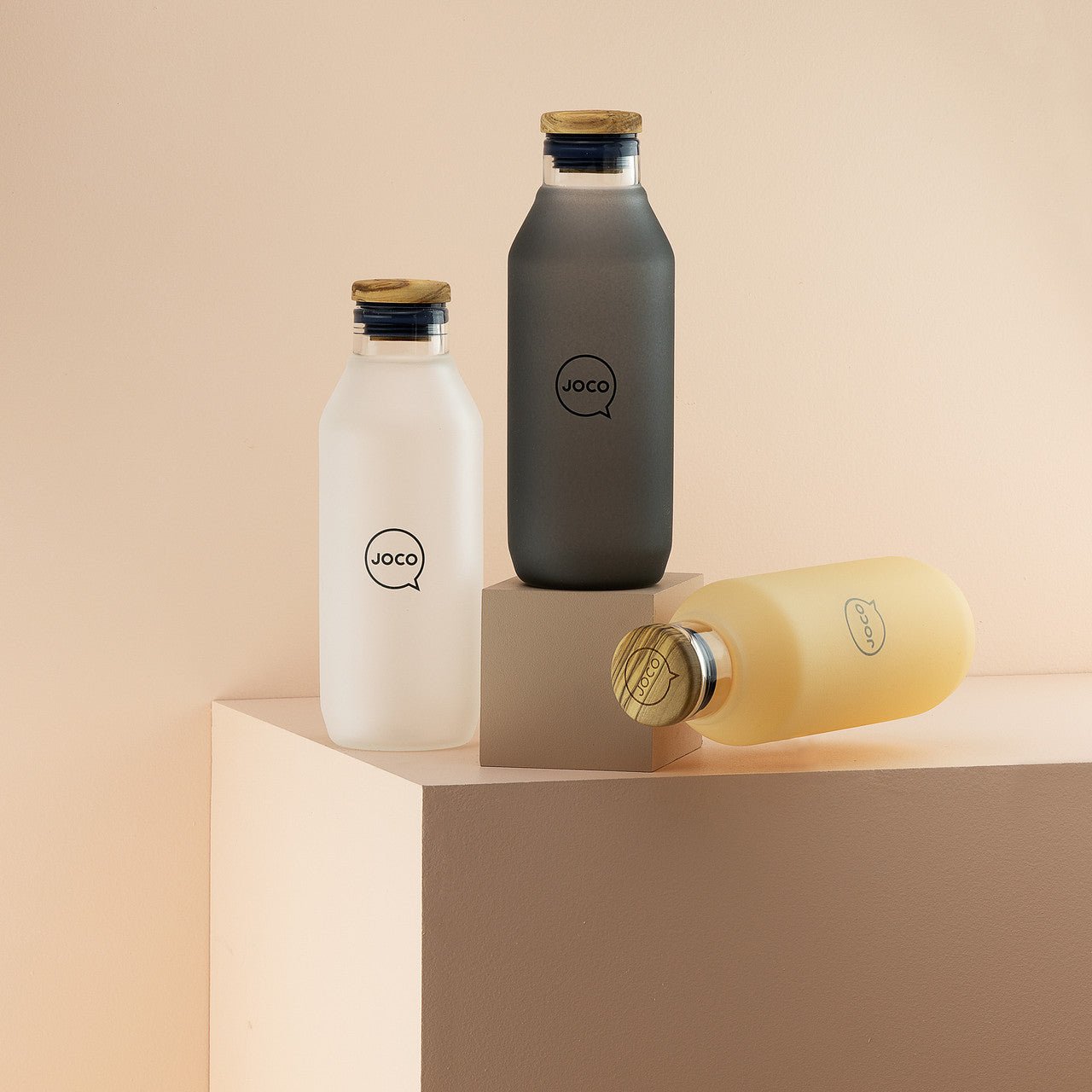 Velvet Grip Glass Flask 20oz Neutral/Clear