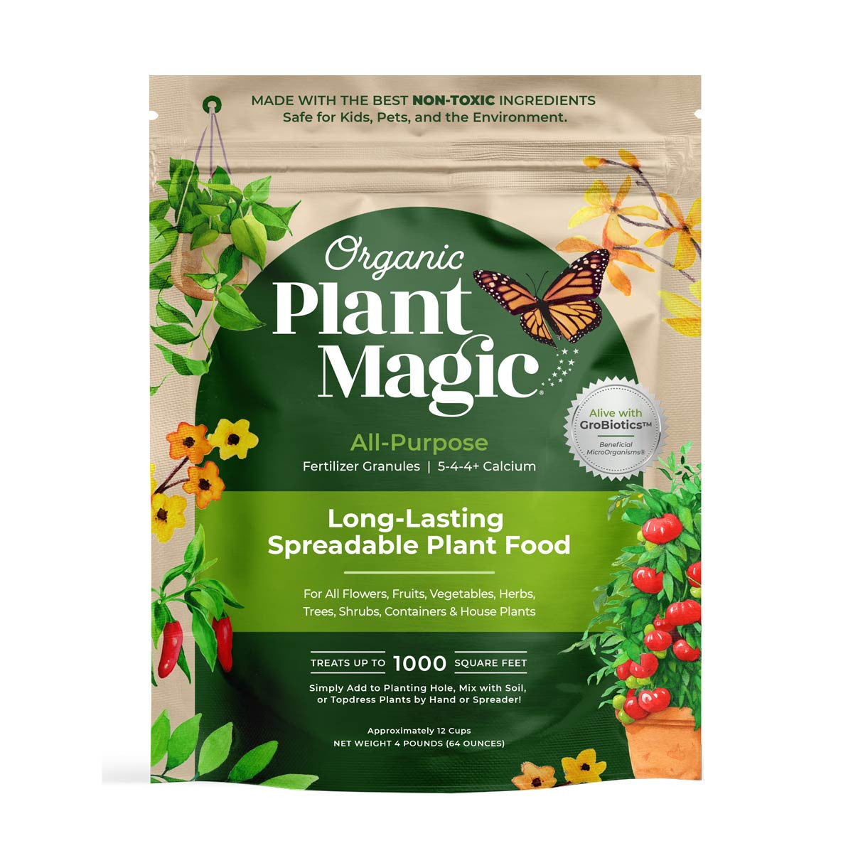 Long-Lasting, All-Purpose Granulated Plant Food 5-4-4