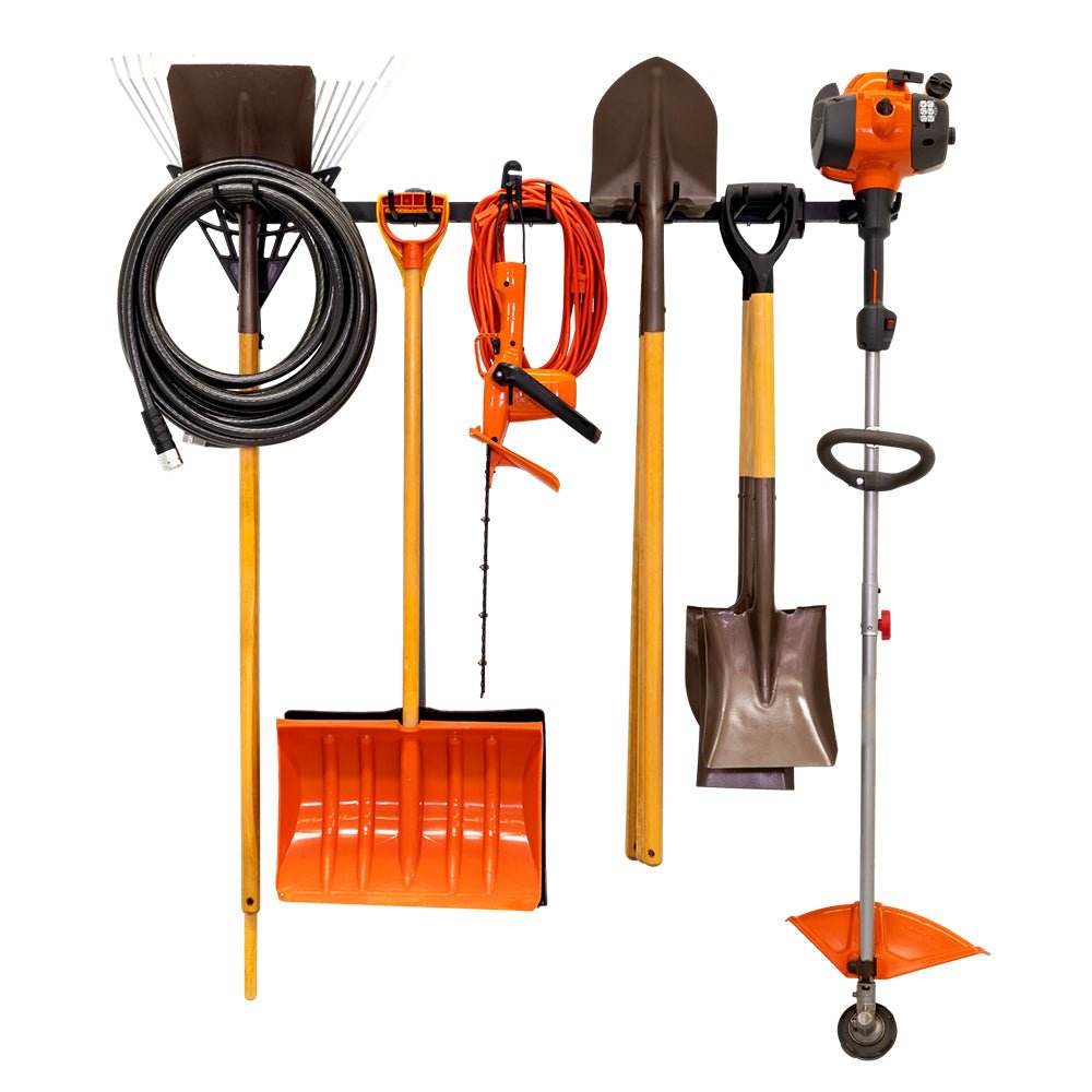 Wall-Mounted Adjustable Storage System for Tools & Gear – 4' Long