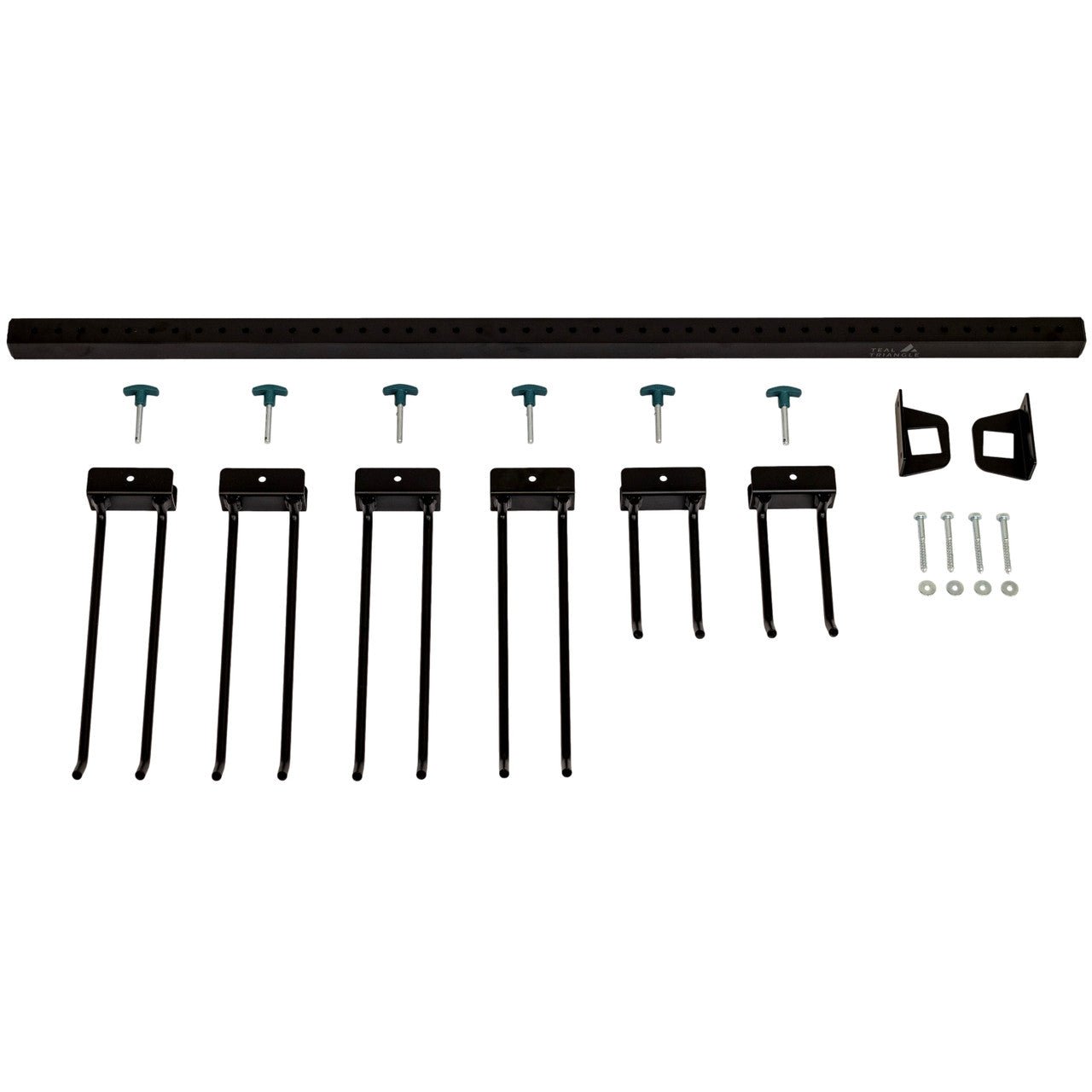 Wall-Mounted Adjustable Storage System for Tools & Gear – 4' Long