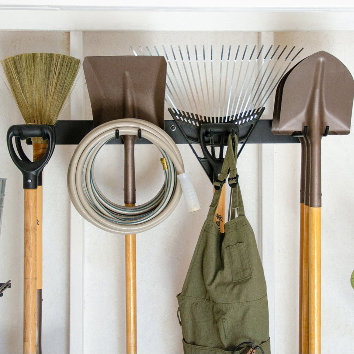 Wall-Mounted Bedrock Garden Tool Organizer - 3' Storage Hanger