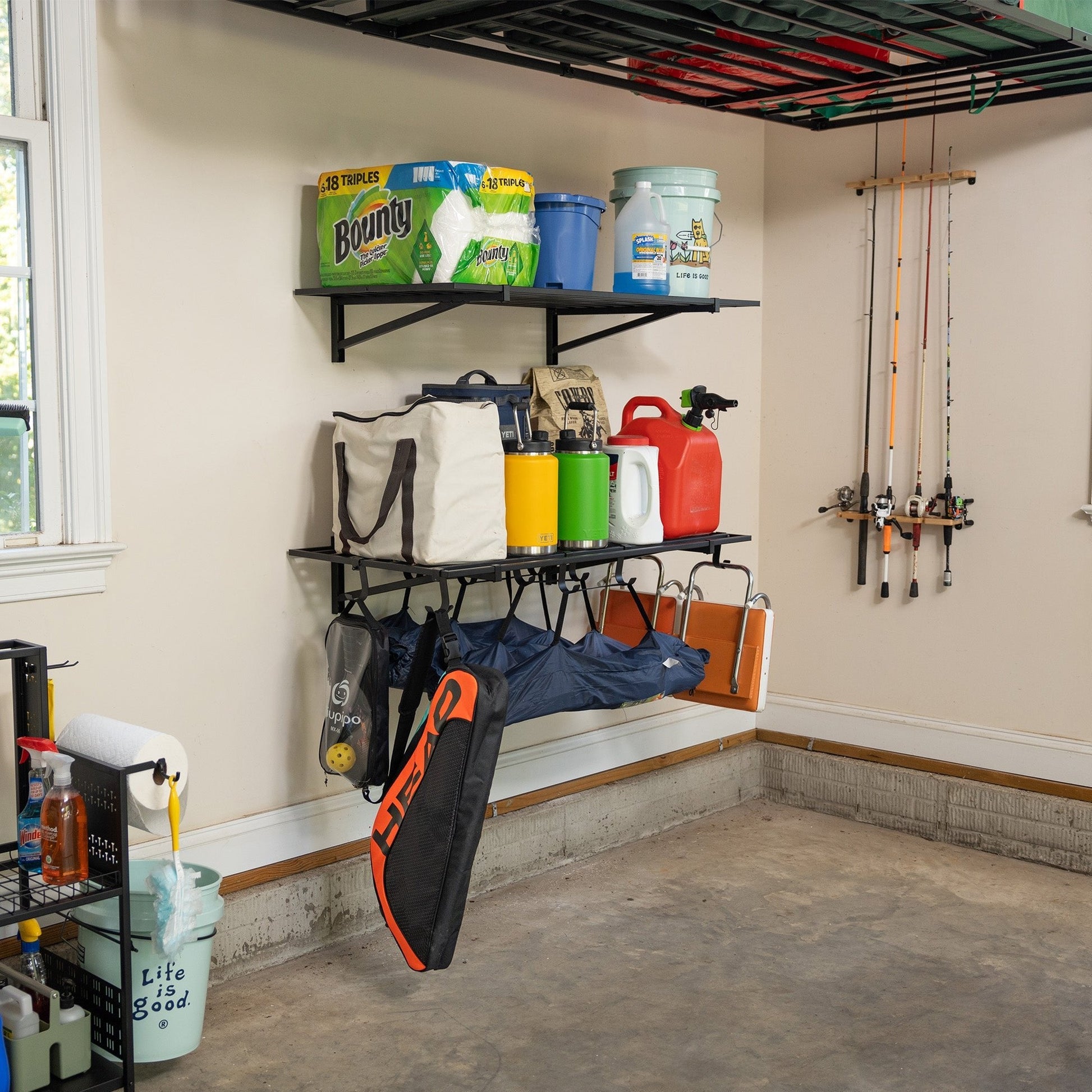 Wall-Mounted Bristol Garage Shelves - 2' x 4' Two-Pack