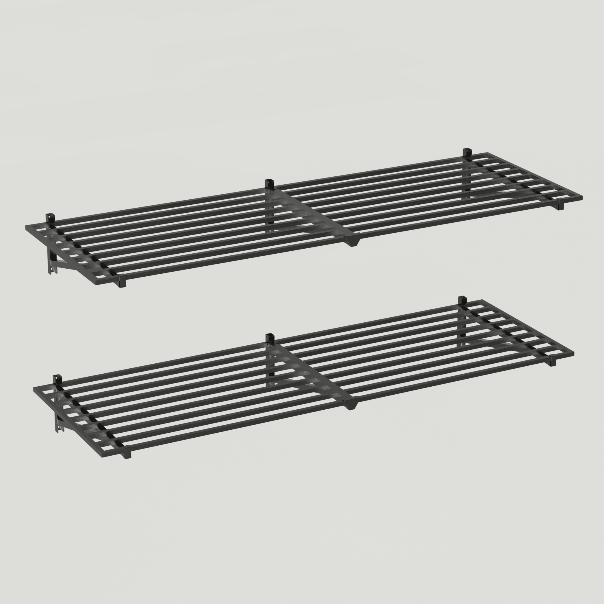 Wall-Mounted Bristol Garage Shelves - 2' x 6' Two-Pack