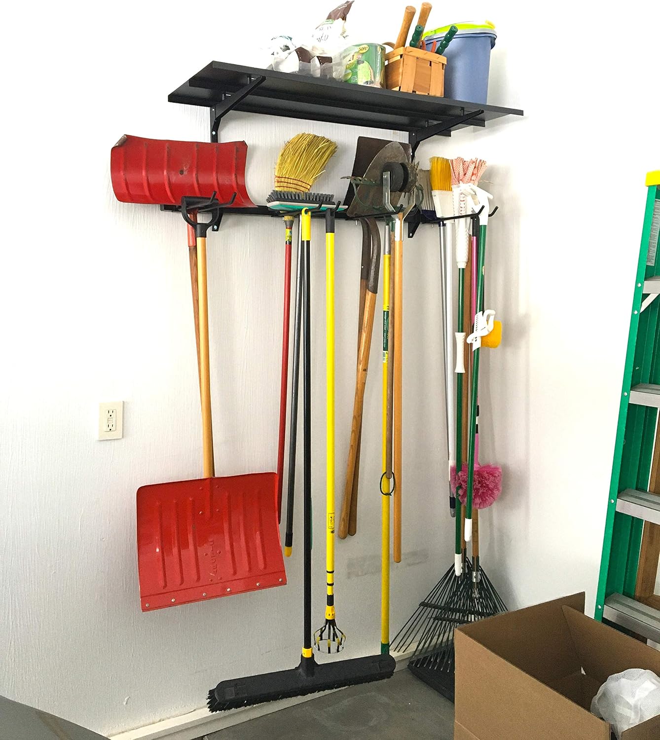 Wall-Mounted G-Tool Solid Shelf & Storage System – 4' Tool Organizer