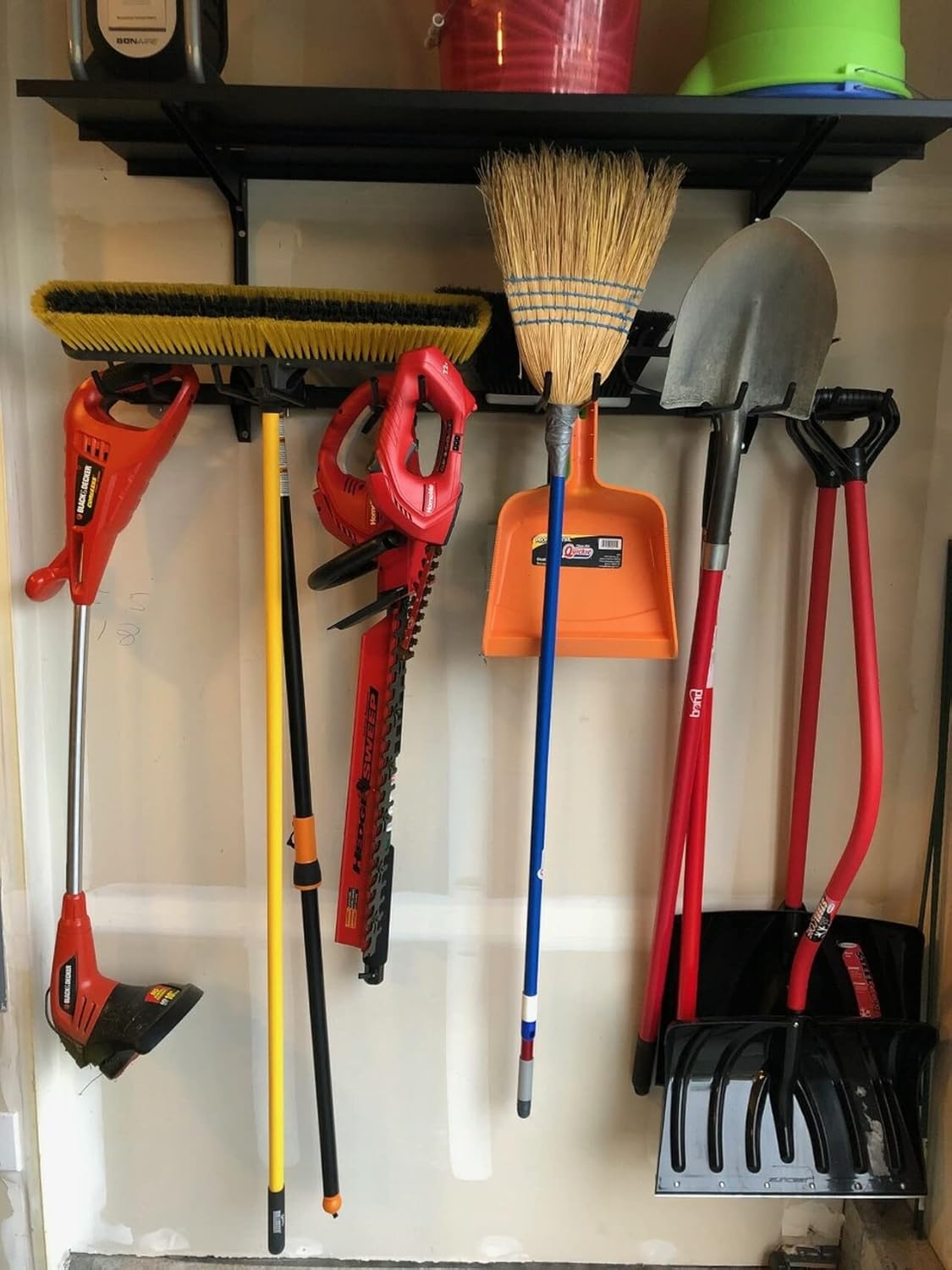 Wall-Mounted G-Tool Solid Shelf & Storage System – 4' Tool Organizer