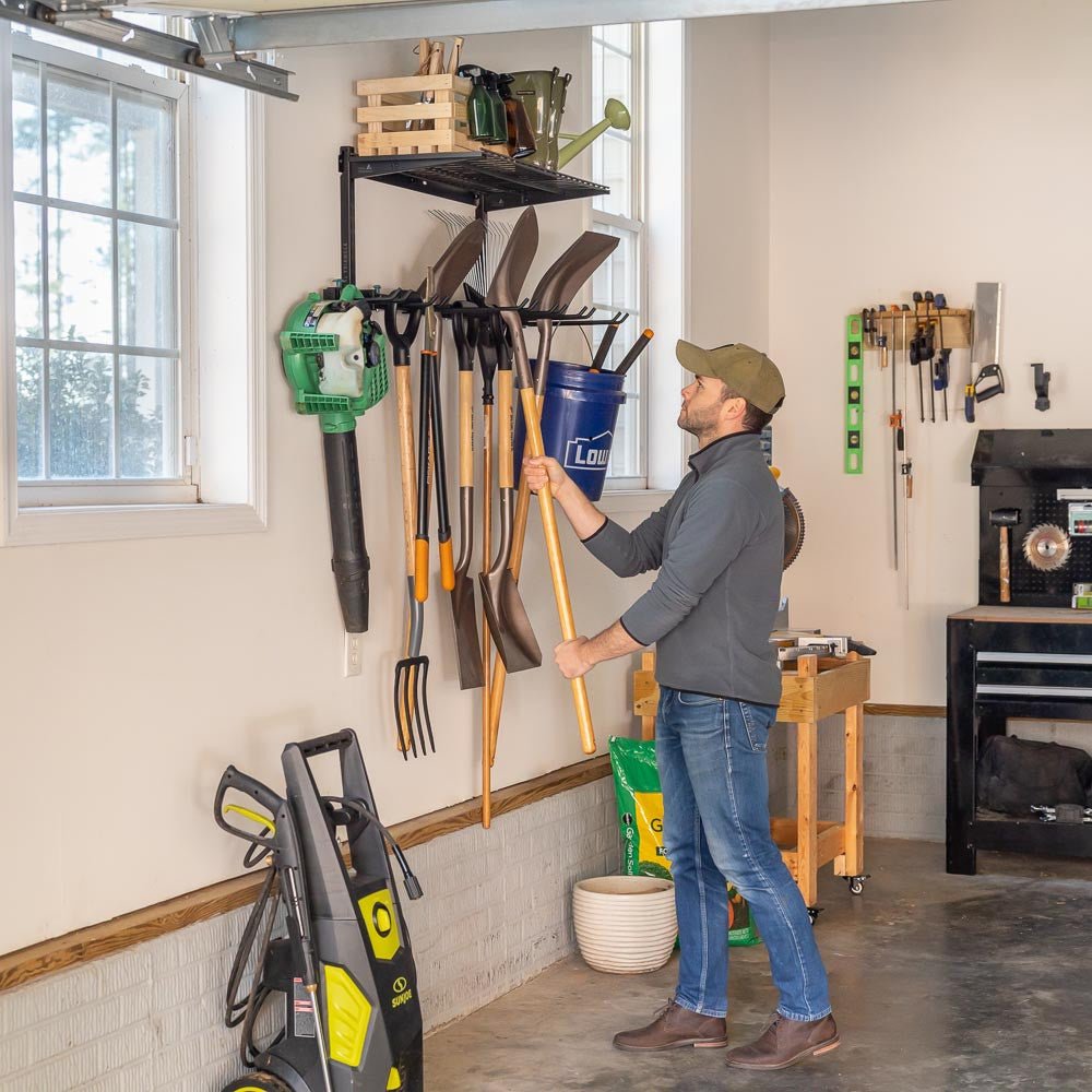 Wall-Mounted G-Tool Wire Shelf & Storage System – 4' Tool Organizer