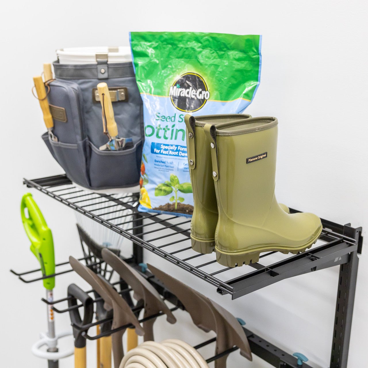 Wall-Mounted G-Tool Wire Shelf & Storage System – 4' Tool Organizer