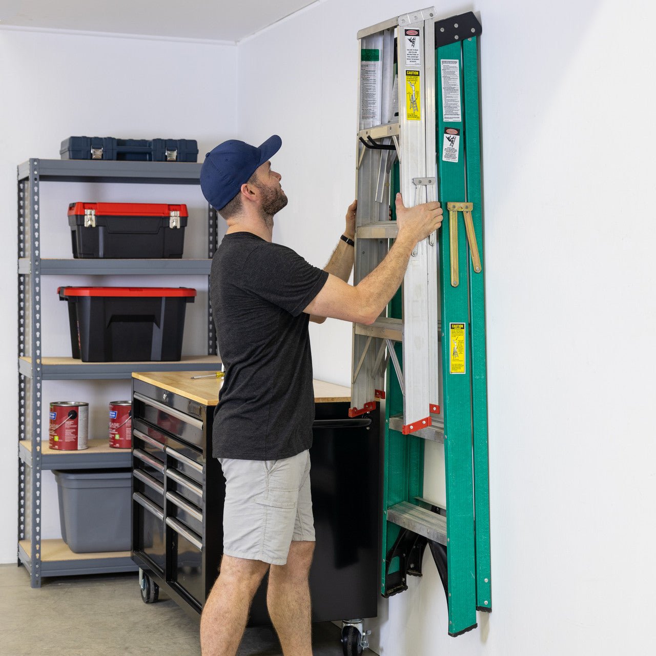 Wall-Mounted Ladder Storage Wall Hook option3