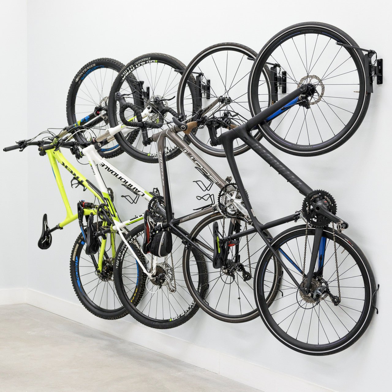 Wall-Mounted Swivel Bike Storage Hooks - 4 Pack option3
