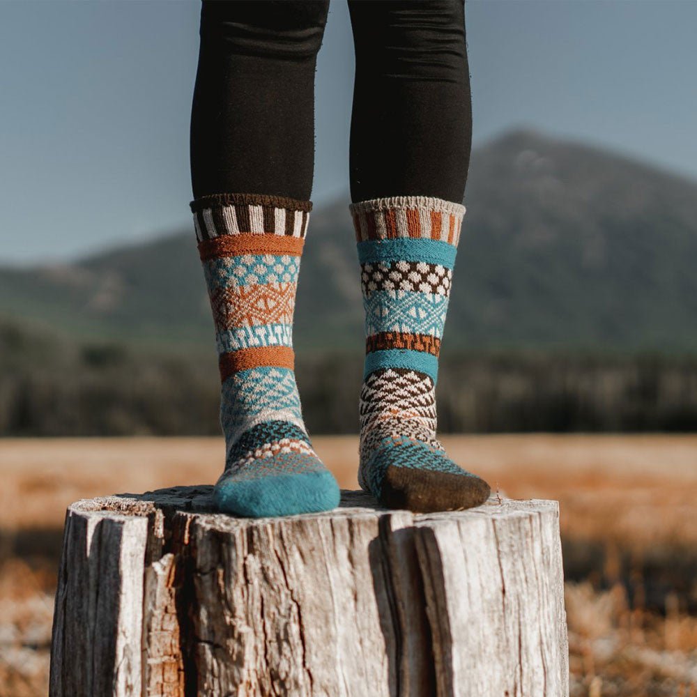 Walnut Recycled Wool-Blend Socks Small option3