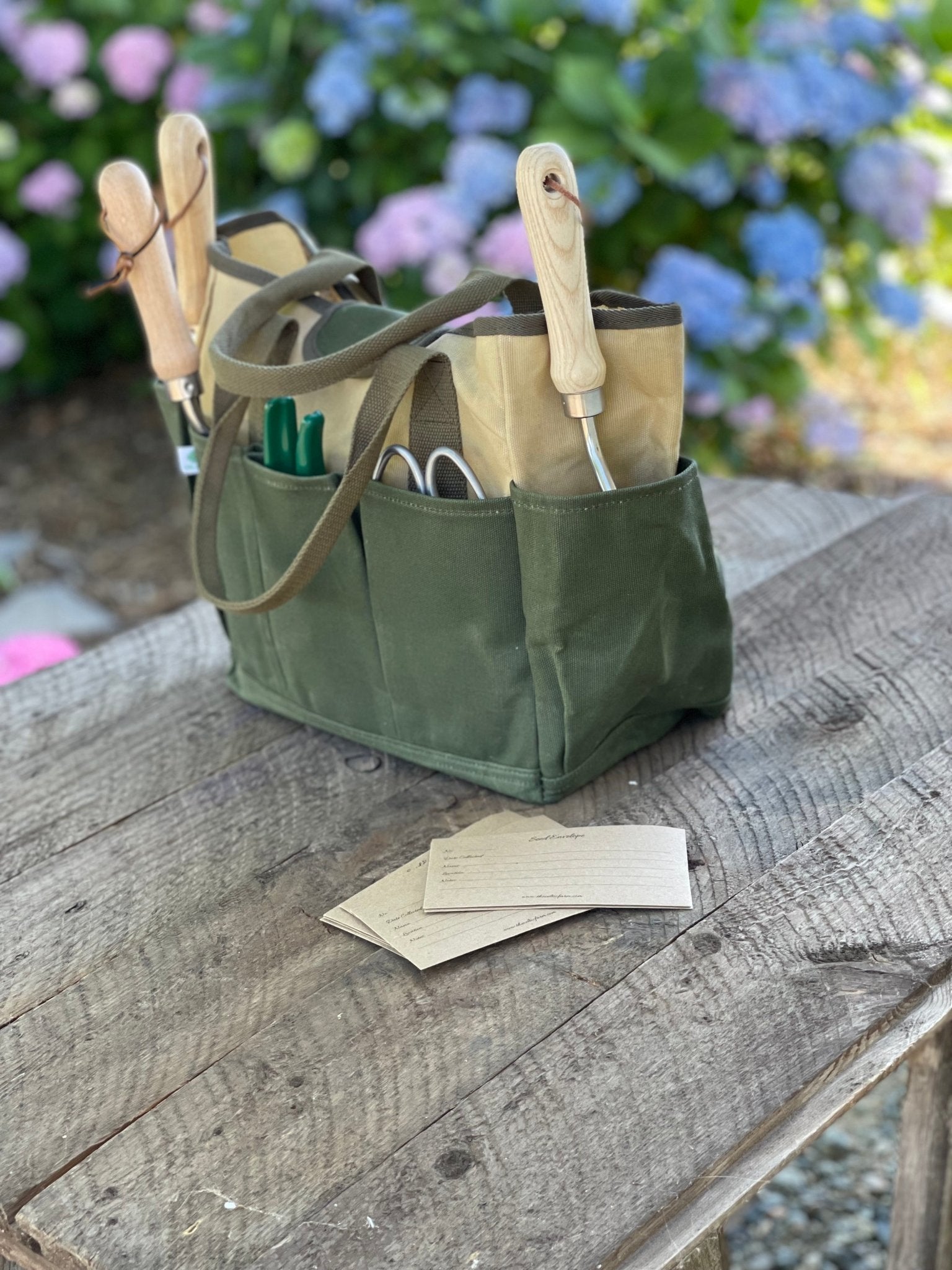 Waxed Canvas Garden Tool Bag & Organizer option3