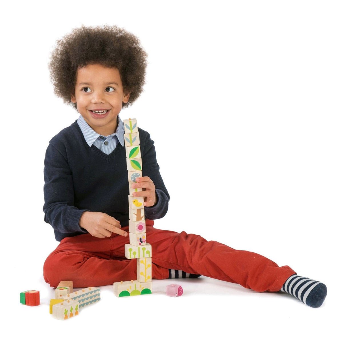 Wooden Garden Themed Building Blocks