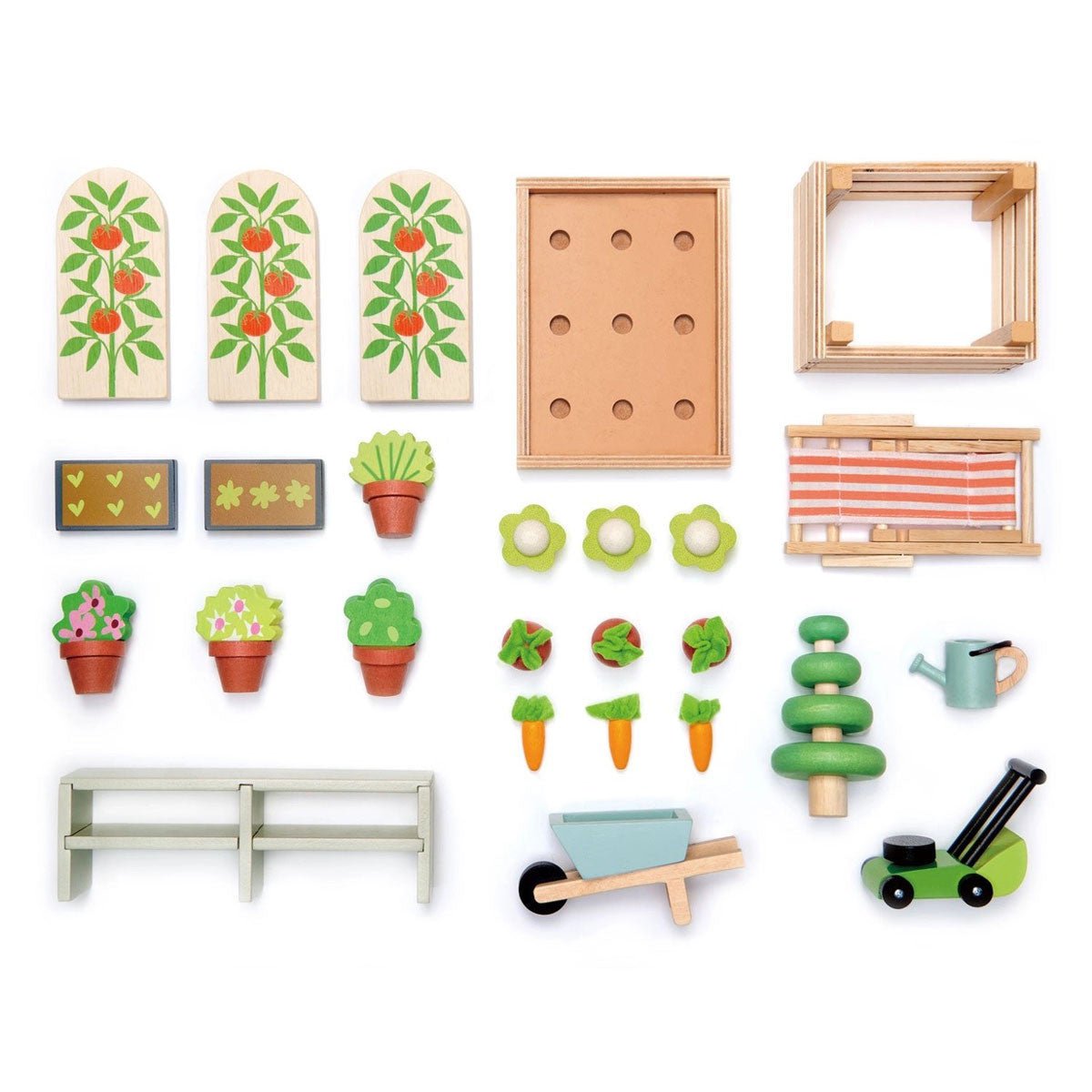 Wooden Greenhouse & Raised Garden Bed Set
