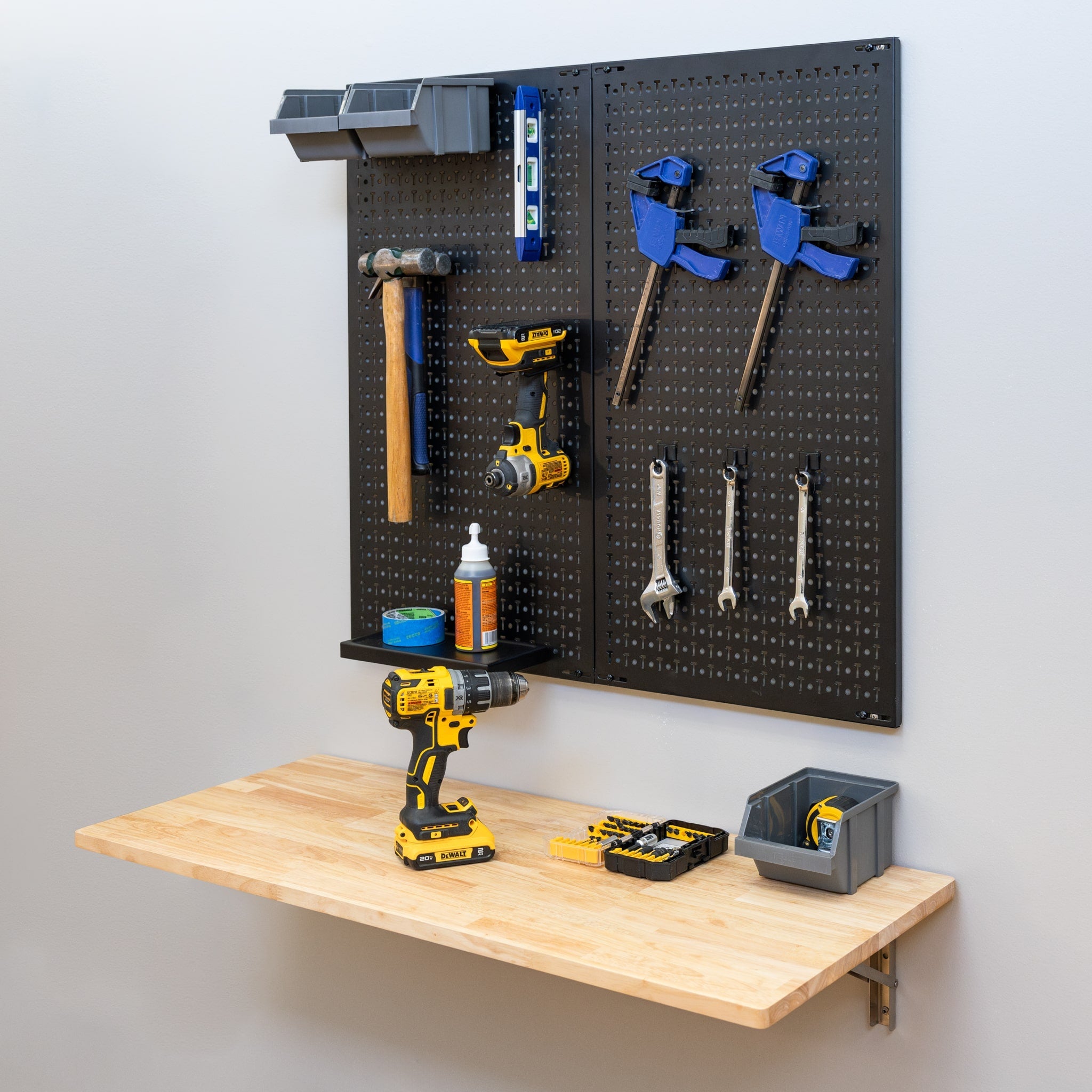Workshop Essentials Set - 3' Wakefield Folding Workbench and Pegboard