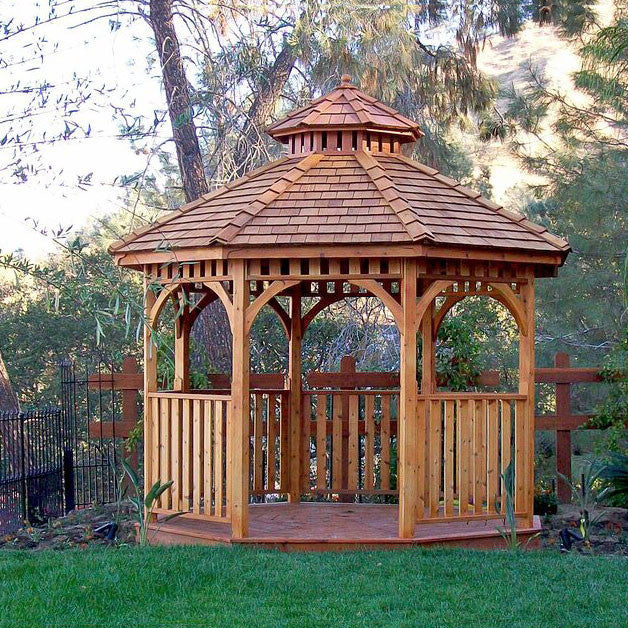 10' Cedar Panelized Octagon Gazebo